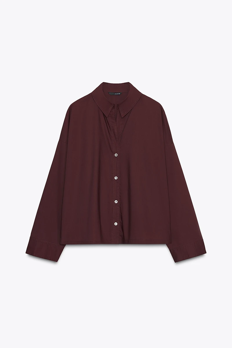 POPLIN BUTTON SHIRT