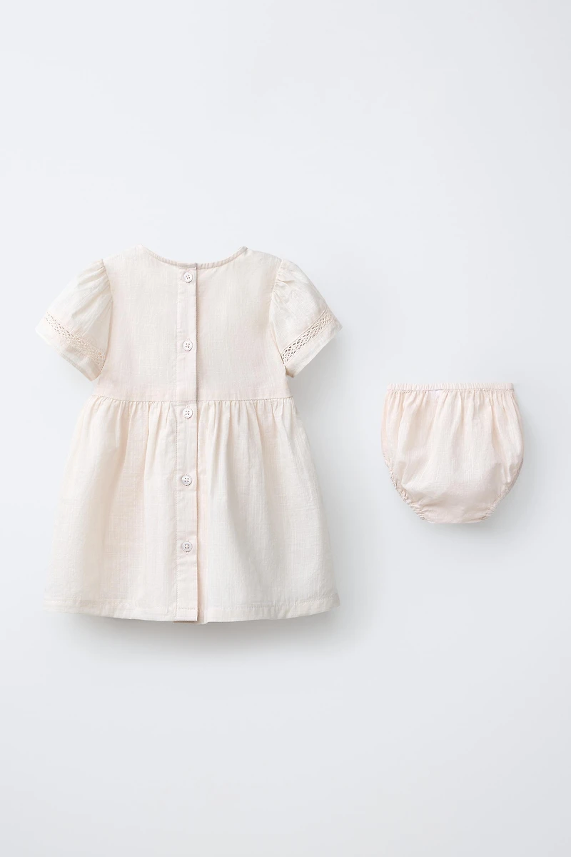 EMBROIDERED DRESS AND PANTIES
