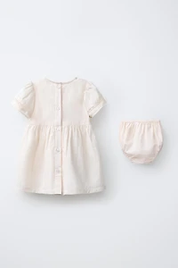 EMBROIDERED DRESS AND PANTIES