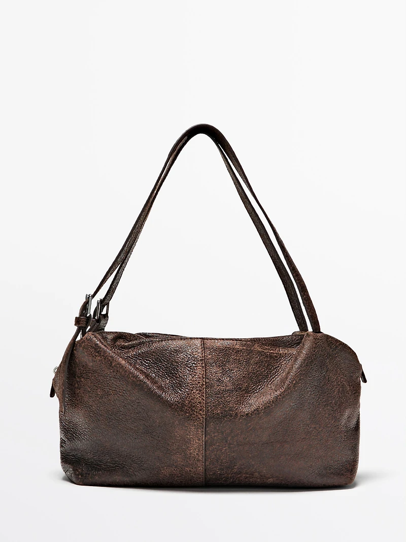 Grand sac satchel en cuir nappa