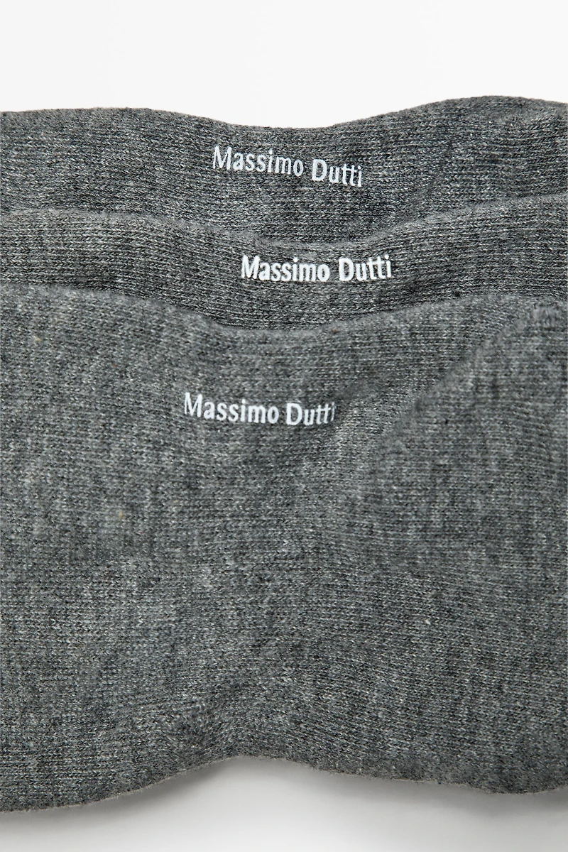 Pack of 3 pairs no-show cotton blend socks