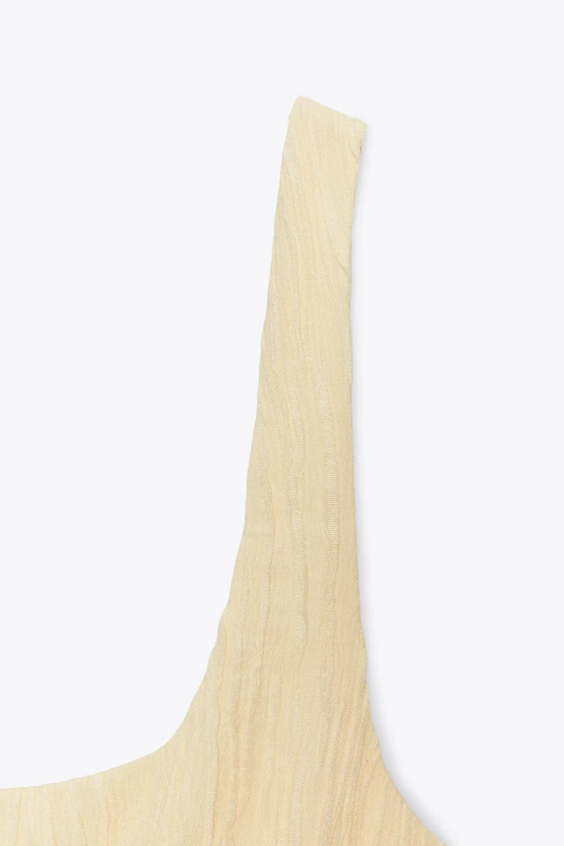ROBE À BRETELLES TEXTURÉE