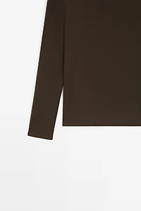 Long Sleeve Boat Neck T-shirt