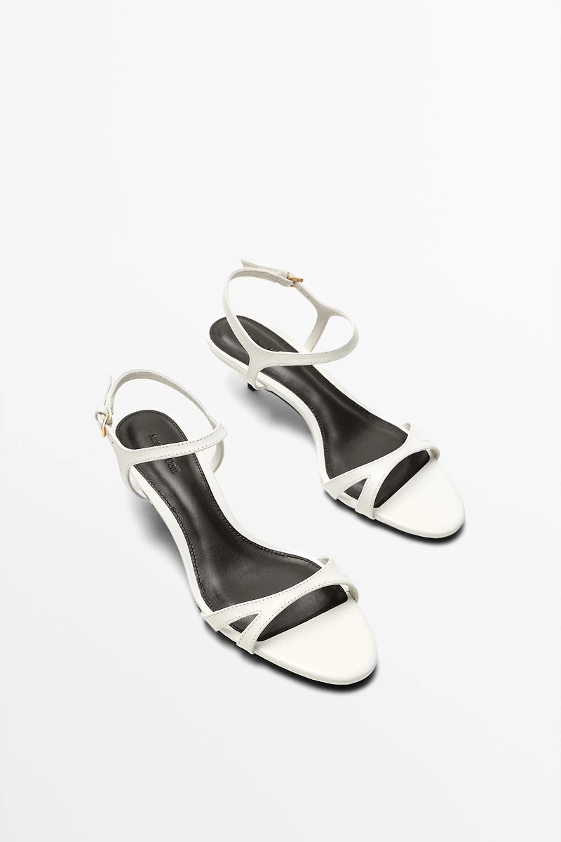 Sandale cuir talon bas