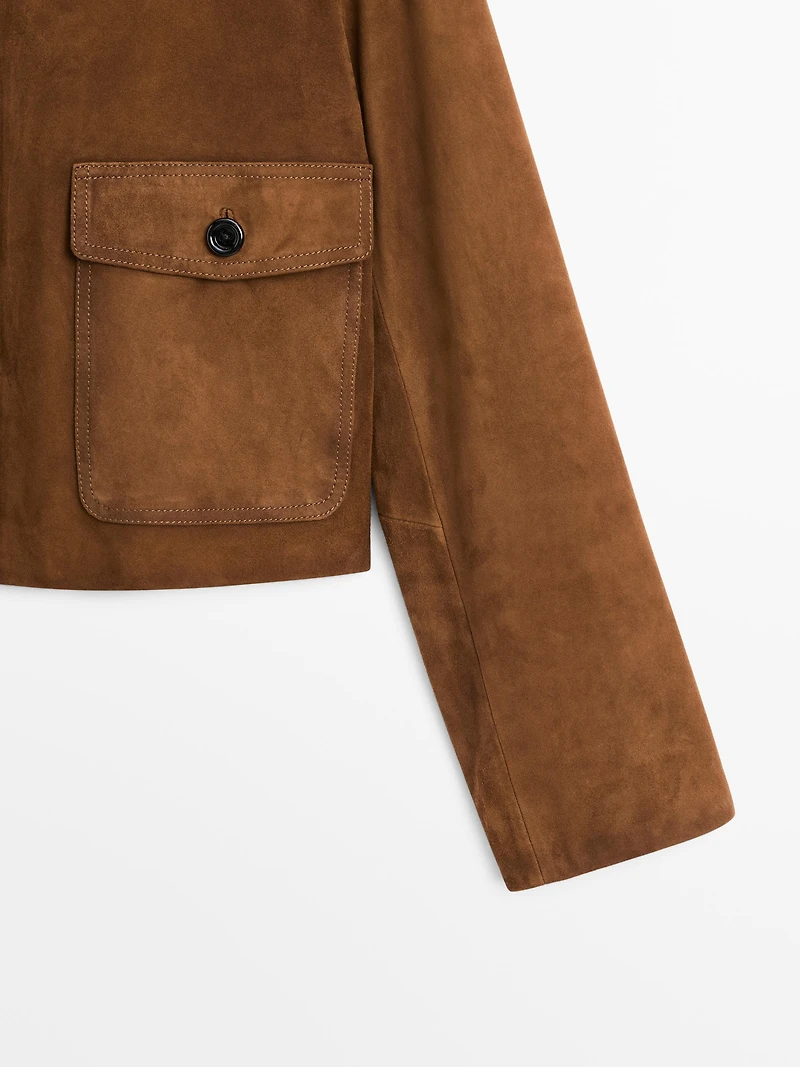 Suede leather jacket