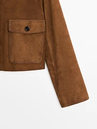 Suede leather jacket