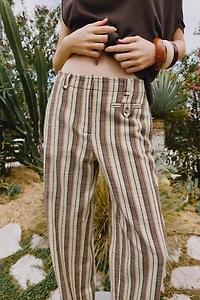 STRIPED STRAIGHT LEG PANTS