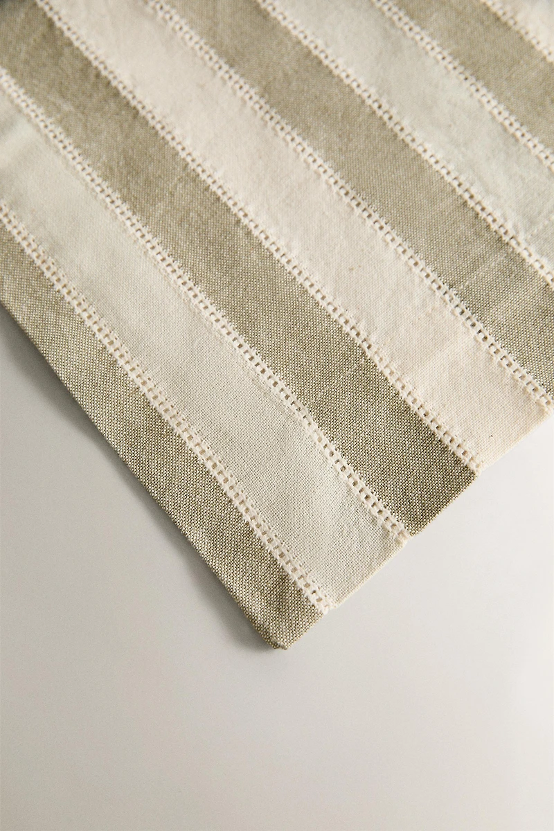 STRIPED TABLE RUNNER WITH INSERTS
