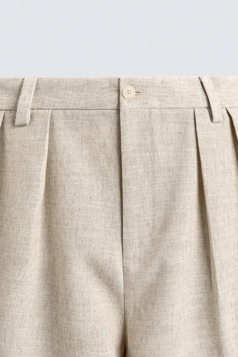 PANTALON COUPE DÉCONTRACTÉE À PLIS