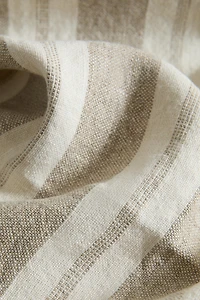 HEAVY STRIPED LINEN TABLECLOTH