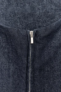 ASYMMETRIC TRF DENIM DRESS