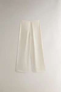 BEIGE SILK PANTS