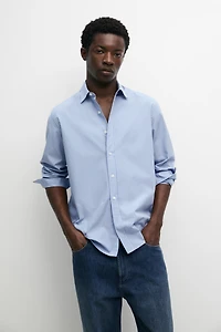 100% cotton poplin regular fit shirt