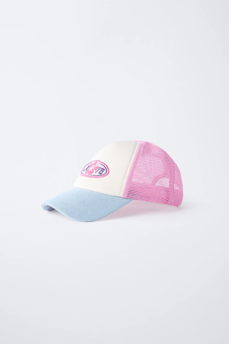 6-14 YEARS/ EMBROIDERED MESH CAP