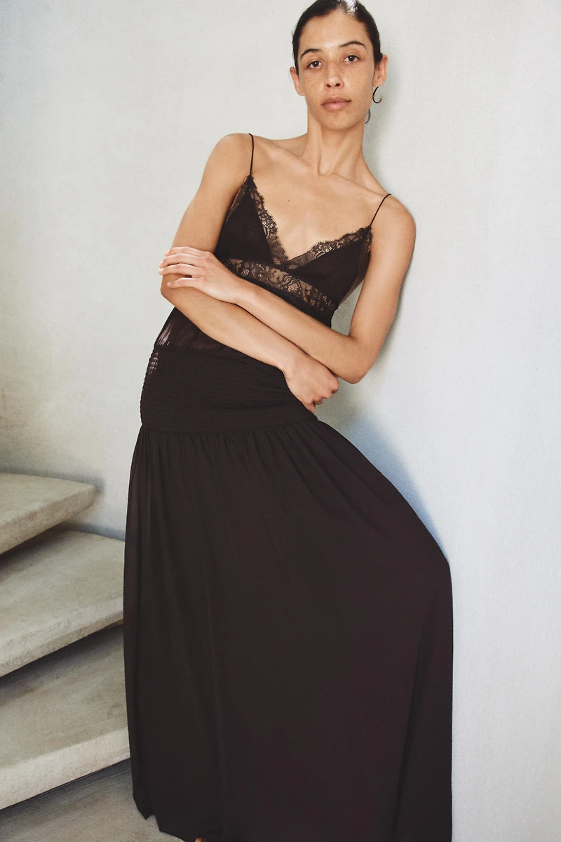 LACE STRAP DRESS