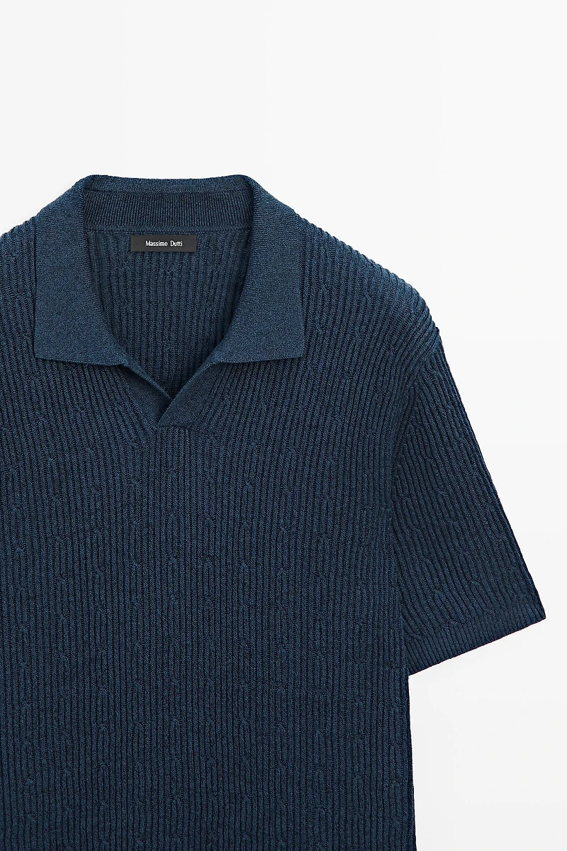 Pull polo en maille tressée - ÉDITION LIMITÉE