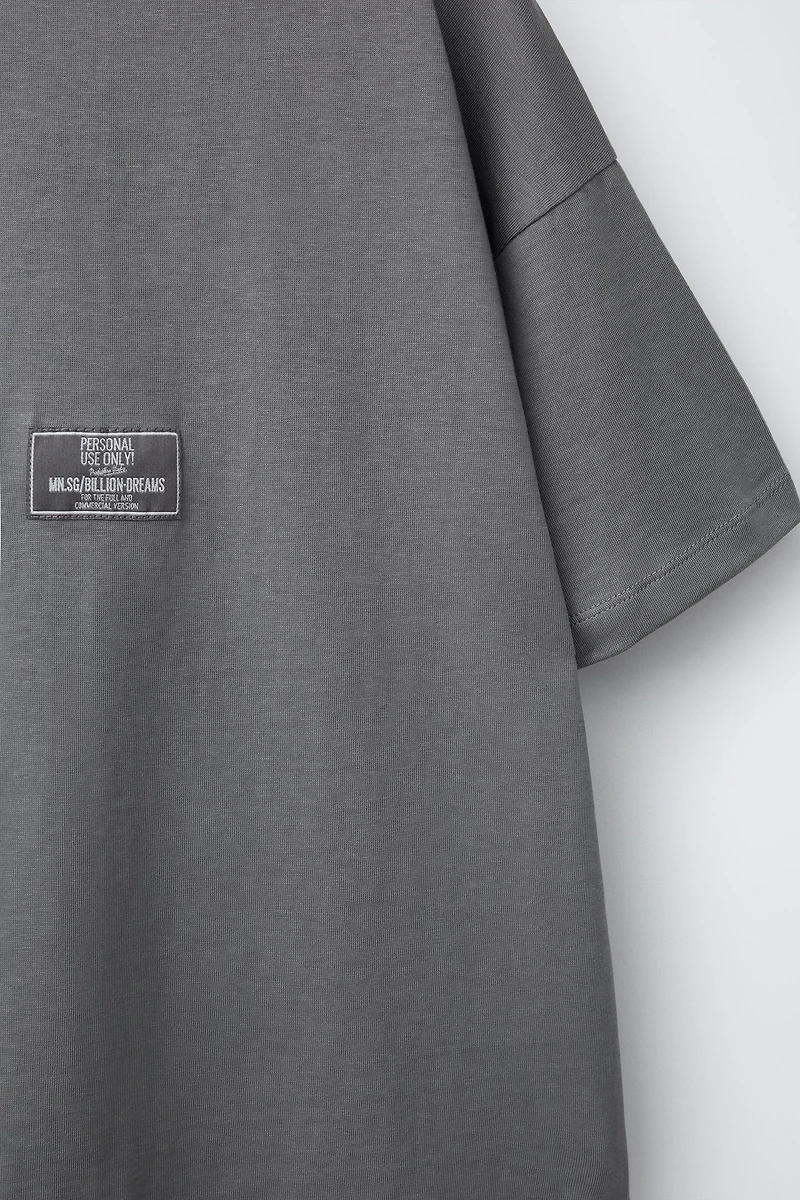 TEXT PRINT T-SHIRT AND BERMUDA SET