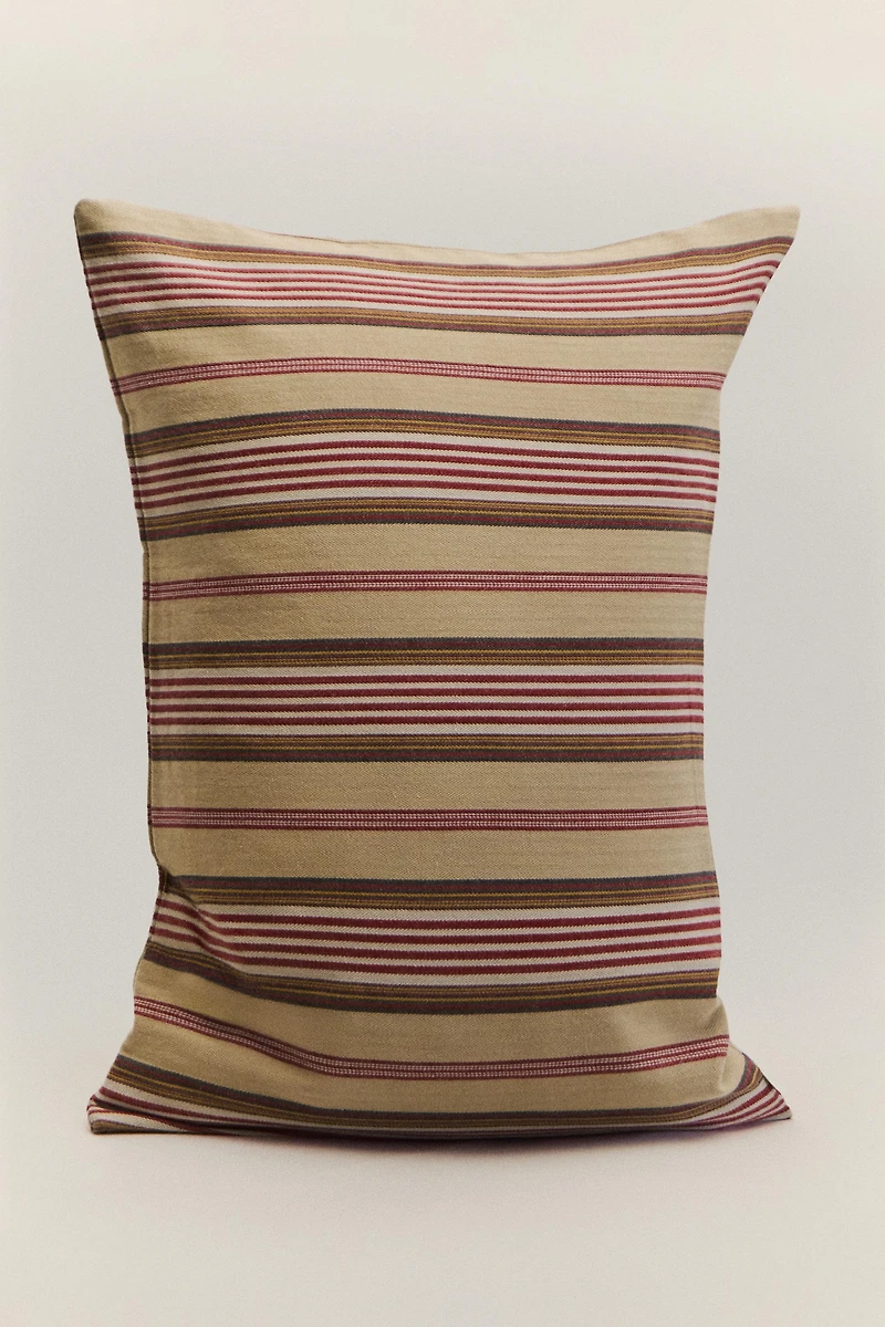 HOUSSE DE COUSSIN COTON RAYURES TEXTURÉES | KATHARINE POLE