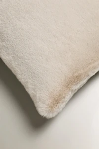FAUX FUR THROW PILLOW COVER