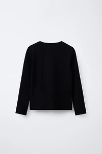 PLAIN RIBBED T-SHIRT