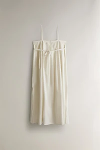 LONG PLEATED NIGHTGOWN
