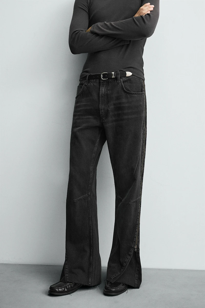 JEAN FLARE FIT FERMETURES ÉCLAIR