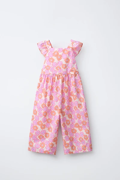 LONG FLORAL PRINT JUMPSUIT