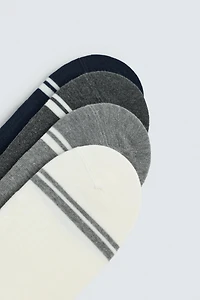 4-PACK OF STRIPED ANKLE SOCKS