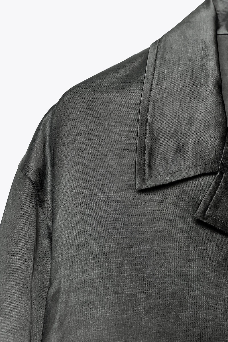 BLAZER SATINÉE AVEC LIN ZW COLLECTION