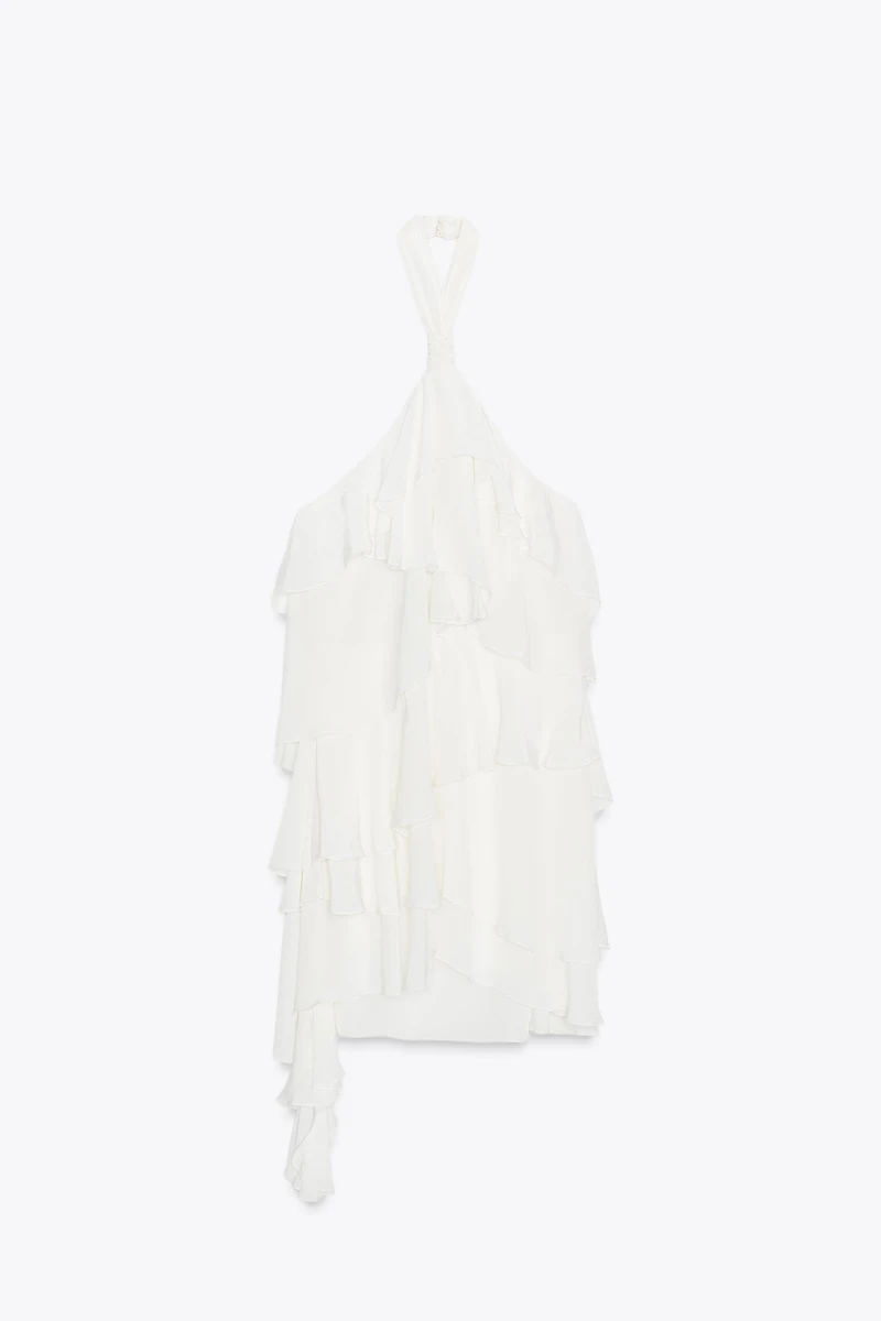 RUFFLED MINI DRESS