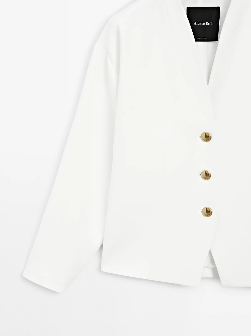 Flowing blazer with gold-toned buttons - STUDIO