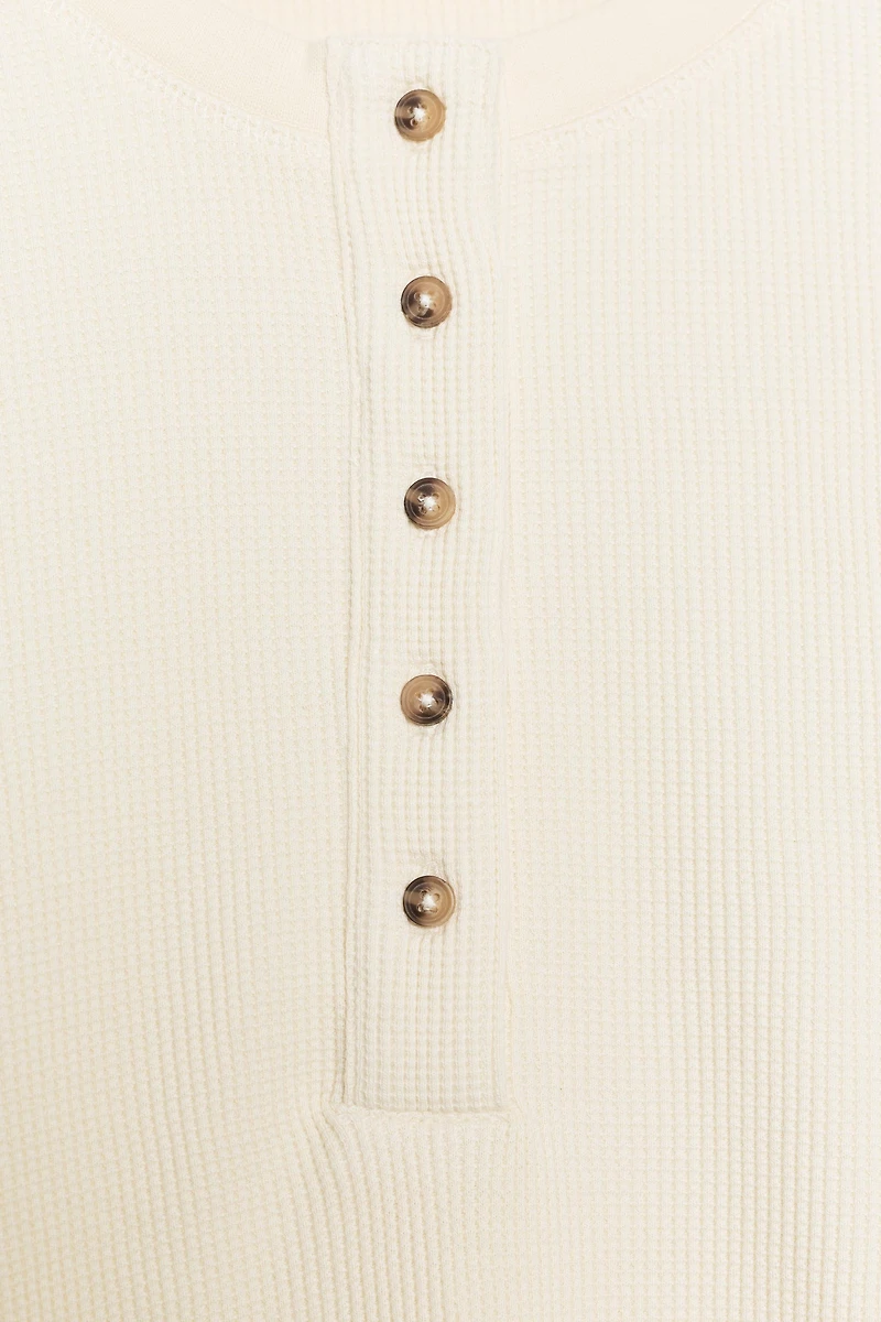 COTTON WAFFLE JUMPER