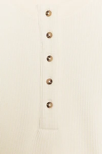 COTTON WAFFLE JUMPER
