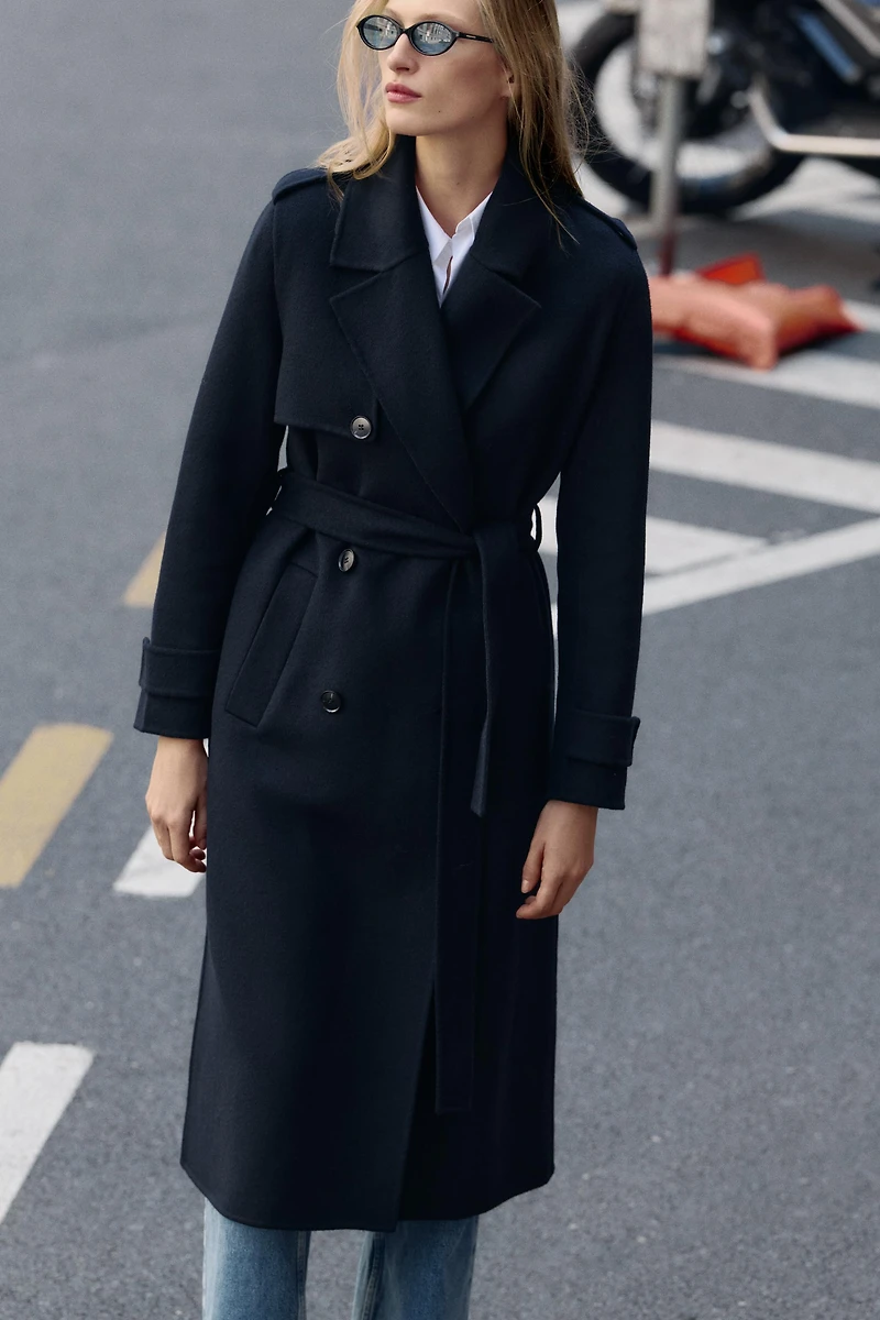 BELTED WOOL COAT