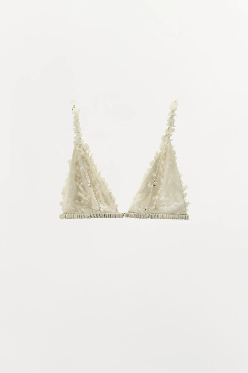 LIMITED EDITION BEADED RAISED FLORAL BRA