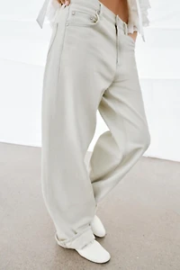 ZW COLLECTION BAGGY MID-RISE JEANS