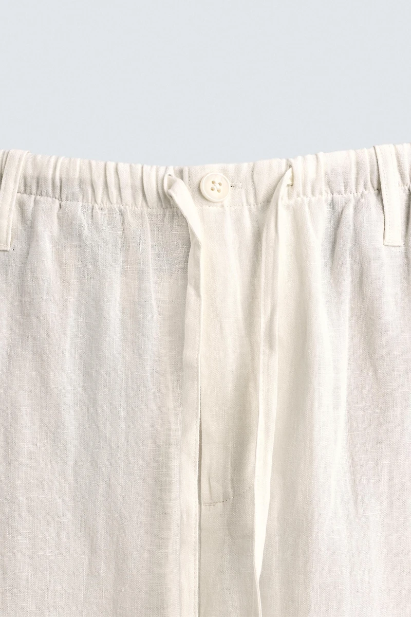 RELAXED FIT LINEN PANTS