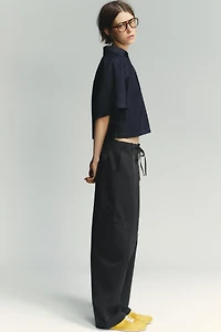 CHEMISE EN JEAN TRF COL POLO