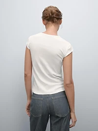 T-shirt manches courtes avec liserés