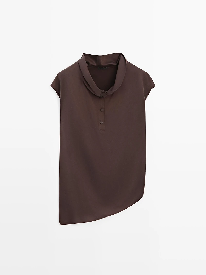 Top asymétrique drapé