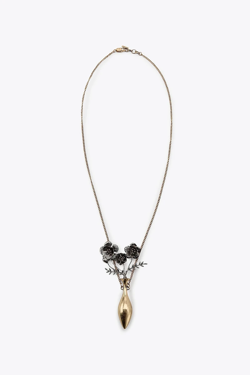 FLOWER METAL NECKLACE