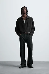 CHEMISE POLO STRUCTURÉE SEMI-TRANSPARENTE