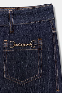 Z1975 WIDE LEG MID-RISE CHAIN JEANS