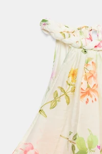 FLORAL PRINT HALTER TOP
