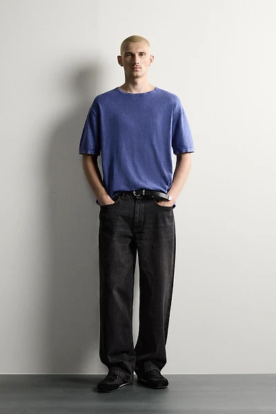 TEXTURED KNIT T-SHIRT
