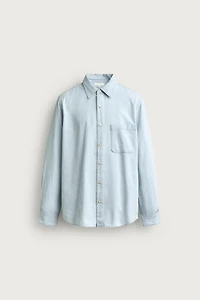 LIGHTWEIGHT STRIPED DENIM SHIRT