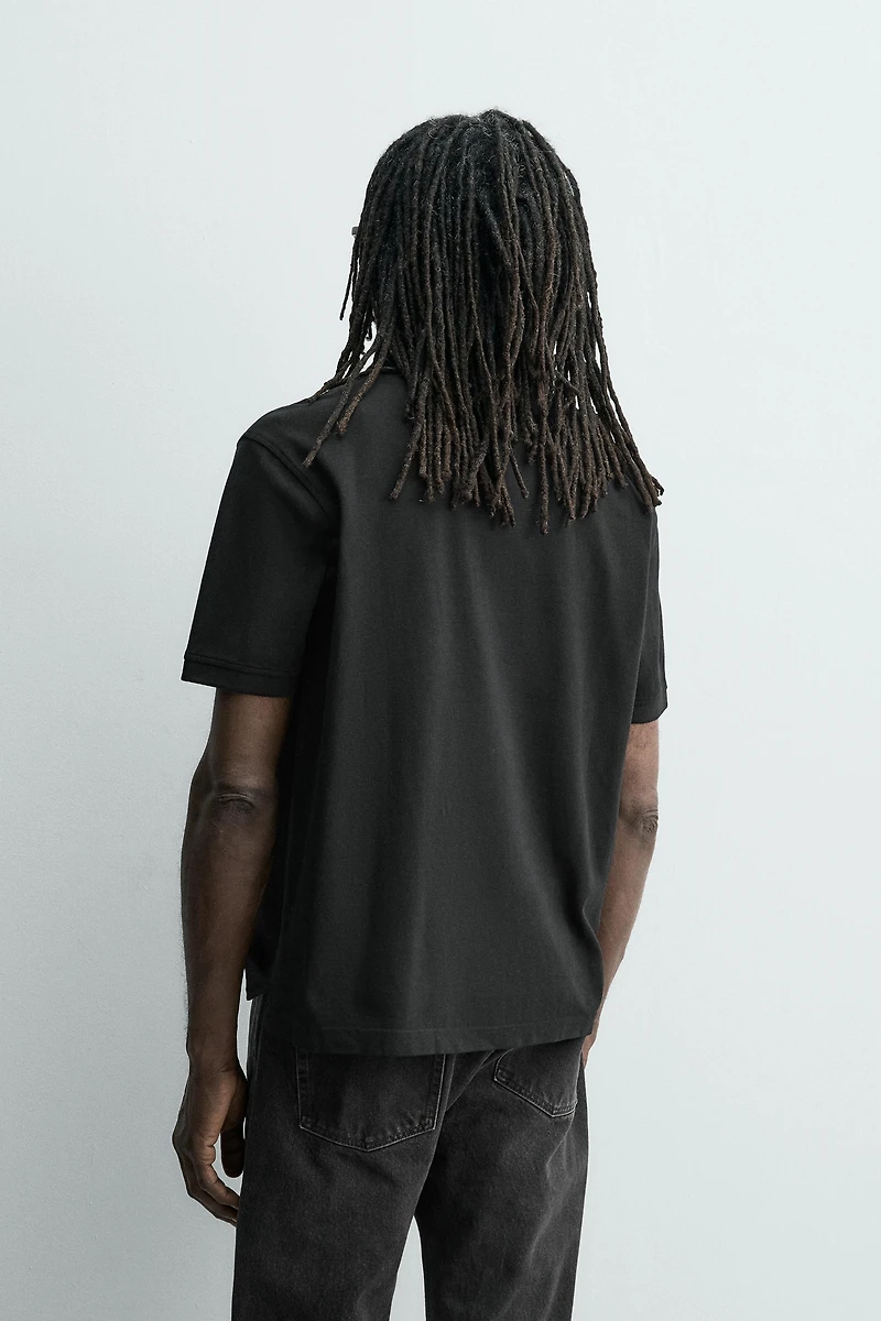 WASHED PIQUÉ POLO SHIRT AARON LEVINE X ZARA