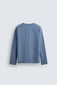 T-SHIRT JACQUARD À RAYURES