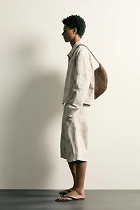 BAGGY FIT FLORAL JACQUARD SHORTS