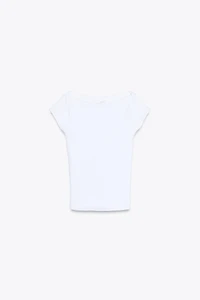 T-SHIRT À COL BATEAU